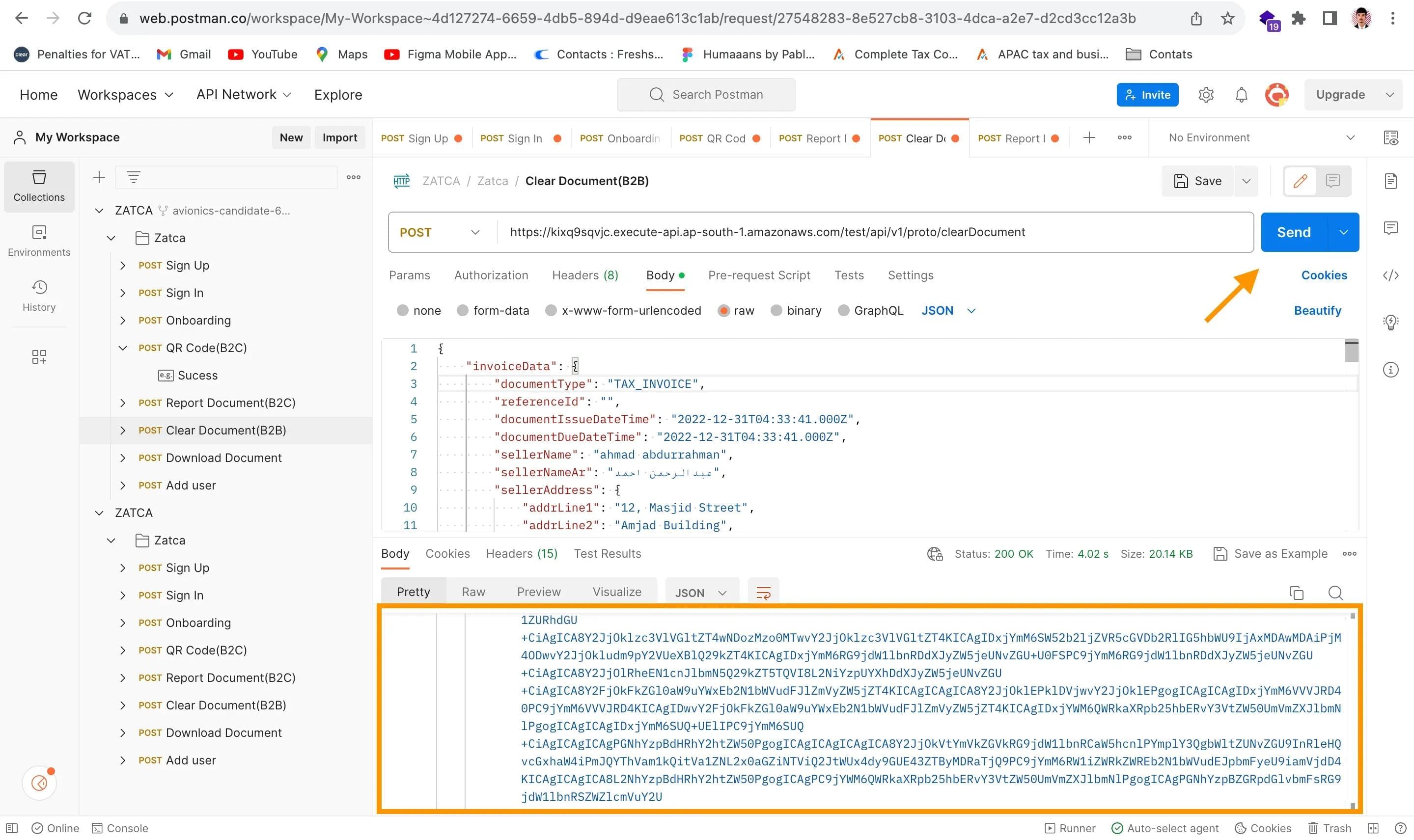 postman screen shot 9