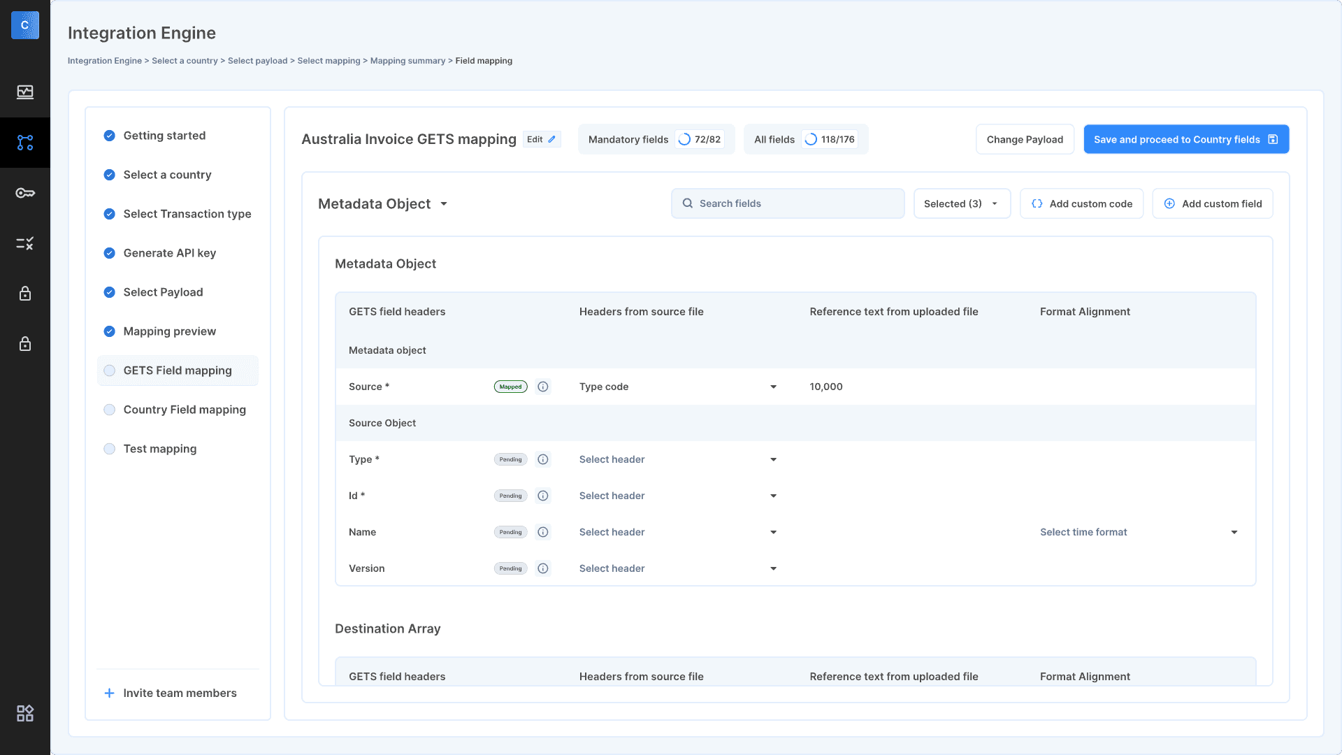 Global E-Invoicing API Dashboard