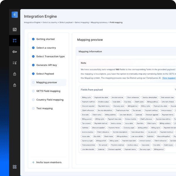 Auto-Field Mapping for tax authorities