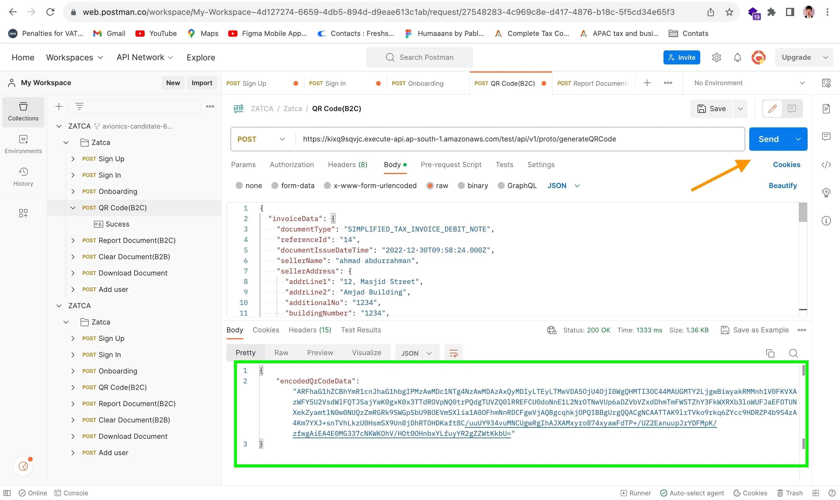 postman screen shot 7